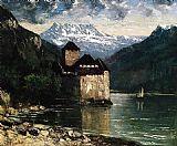 Gustave Courbet Canvas Paintings - Ch_teau of Chillon 2